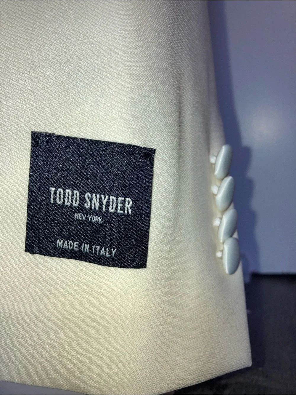 Todd Snyder Ivory Shawl Lapel Tuxedo Jacket